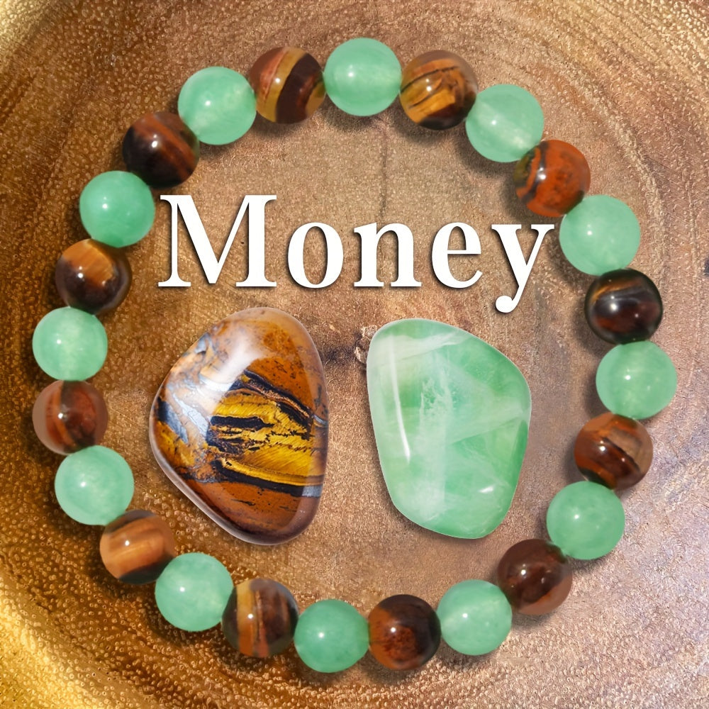 Lucky Charm Bracelet - Wealth and Fortune - Green Adventure Stone、Malachite、Citrine、Tigereye、Pyrrhotite - Perfect for Anniversary、Birthday、Summer Parties and Themed Events