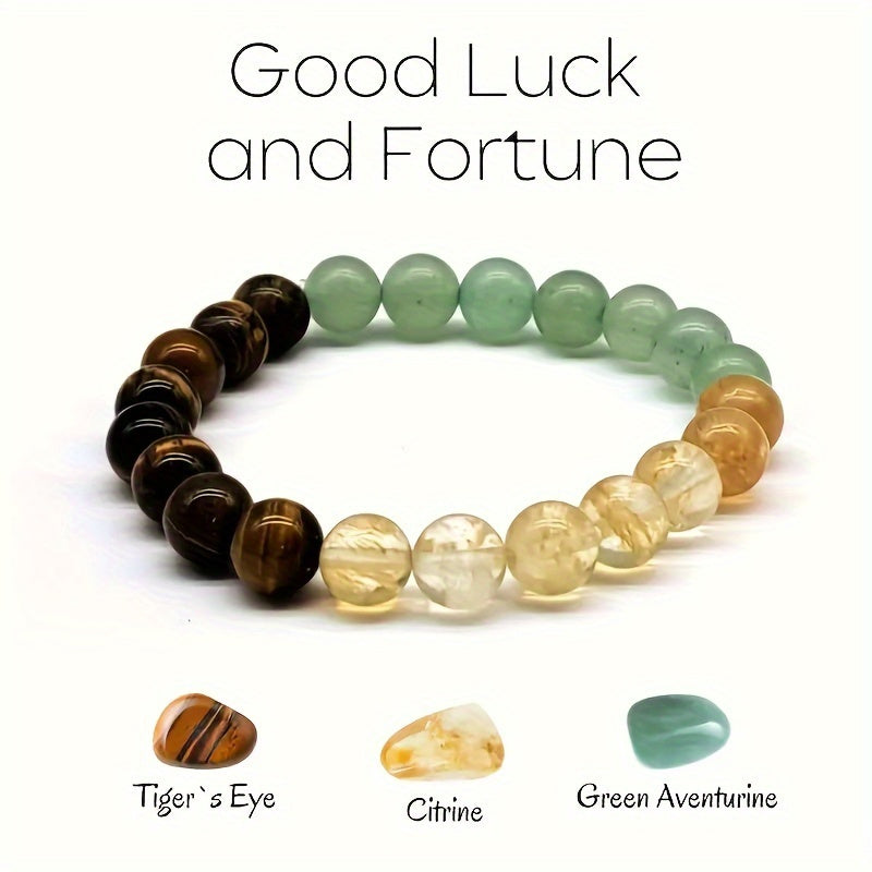 Good Luck Prosperity Bracelet Natural Stone Bracelet Successfully Cured Stress Relief Jewelry Gift Perfect Gift for Everyday Wear