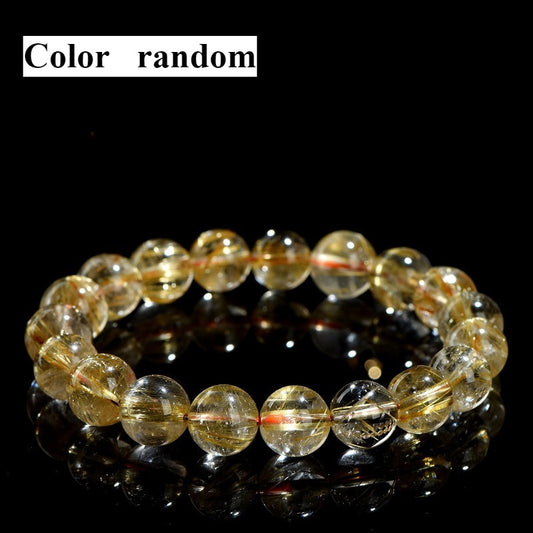 Vintage Bohemian Style Natural Stone Beads Bracelet，Elastic Scaling，Crystal Clear Quartz，Suitable for Daily and Holiday Wear，Four Seasons Accessories