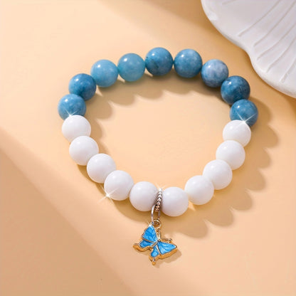 Elegant10mm Natural Stone Beads Bracelet - Aquamarine、Amethyst with Rose Quartz | Protection and Good Luck Symbol | Suitable for Casual Wear and Gifts