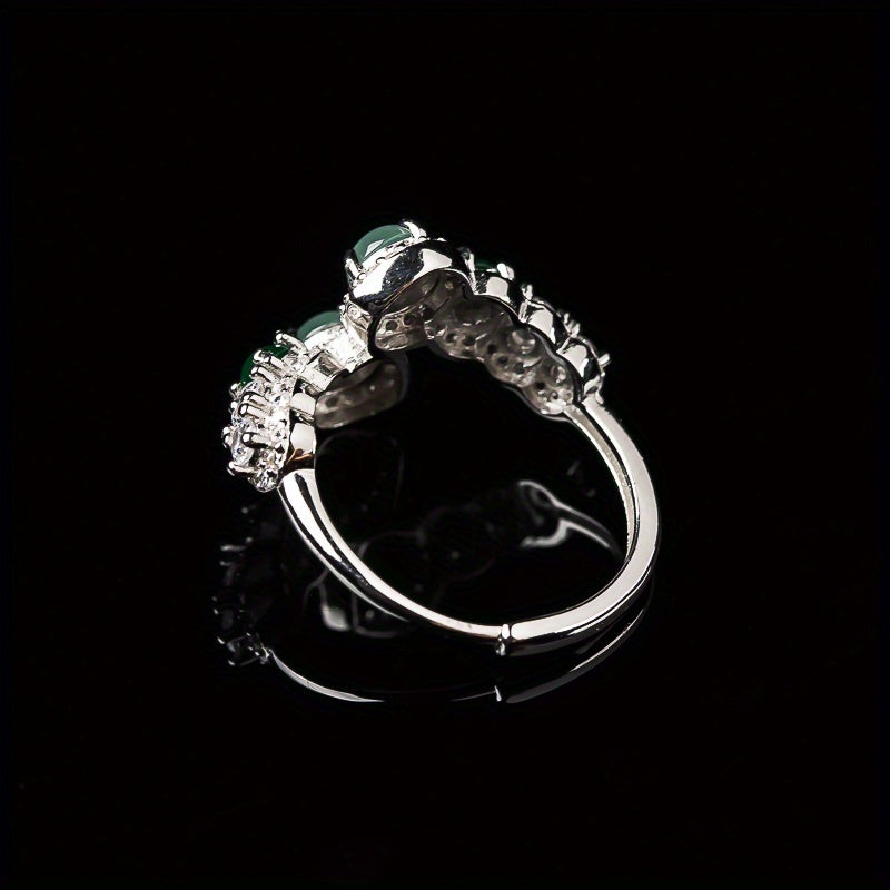 1 Fashionable and Exquisite Natural Stone 925 Silver ring，Perfect Gift for Birthday Or Any Special Occasion