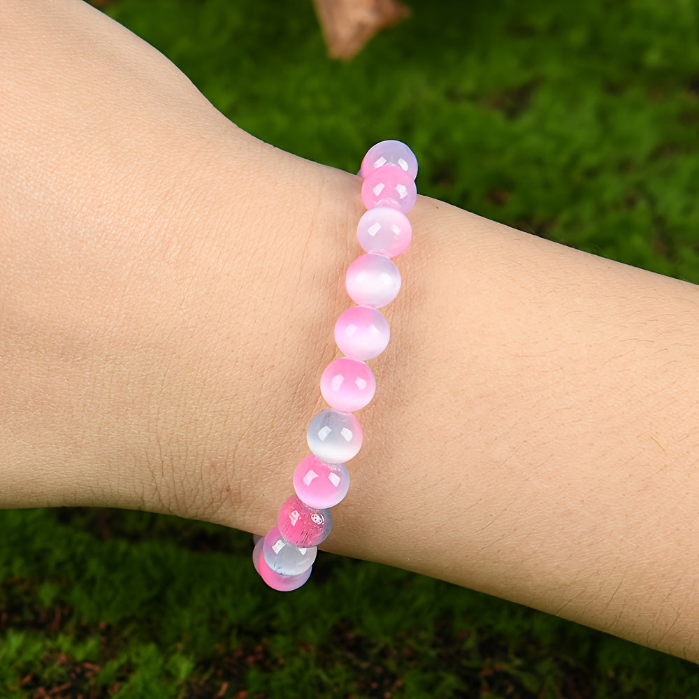 Bracelet with Opal Sparkling Crystal，Bring Peace and Wealth，Shiny Artificial Crystal Jewelry，Suitable as a Birthday and Christmas Blessing Gift，Symbol of Good Luck and Love。