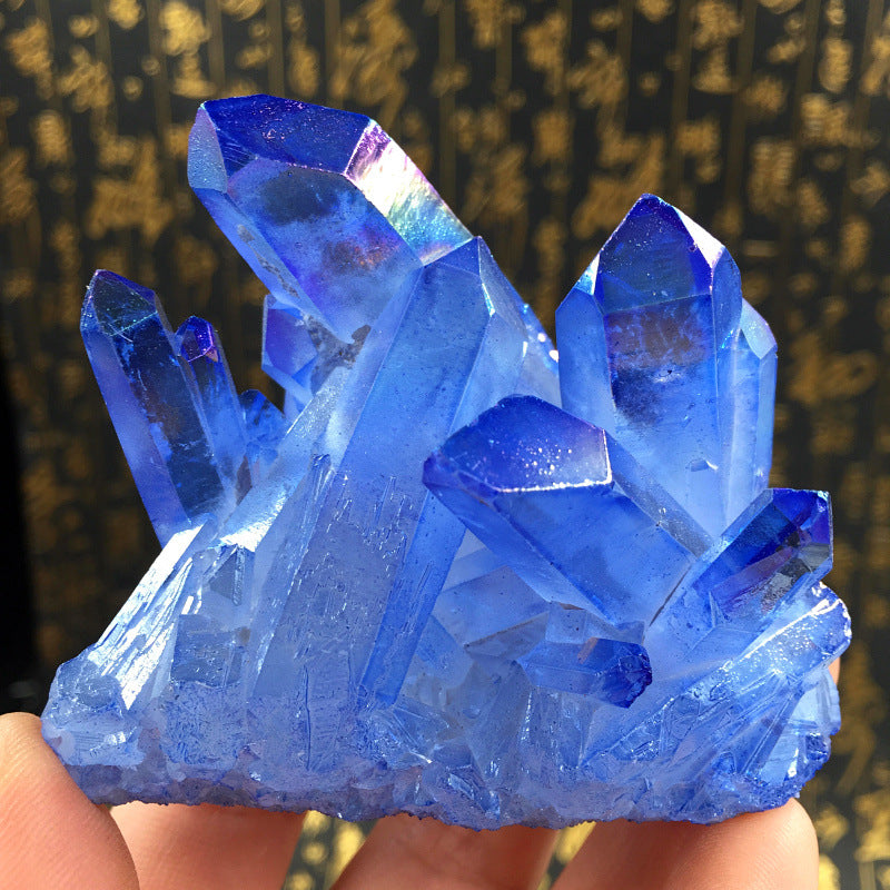 Special Offer Natural Small Blue Crystal Cluster Rough Stone Ornaments Degaussing Purification Specimen Collection