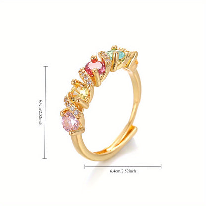 Fashion Retro Rainbow Ring，Multifunctional Suitable for Daily Wear and Gift Giving，Perfect Birthday/New Year/Anniversary Gift - Exquisite Jewelry，Perfect Gift for Relatives、Friends and Family