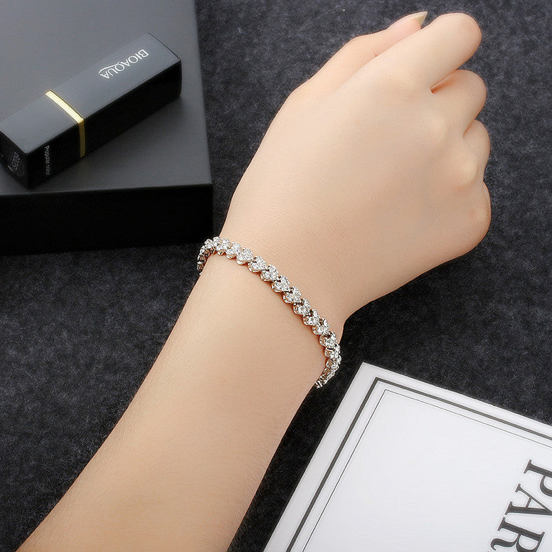 New Elegant Roman Crystal Simplicity Bracelet Full Zircon Hot Selling Bracelet Ladies' Birthday Present