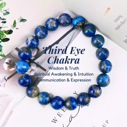 【Magic Crystal】Real Natural Natural Sapphire Crystal Ball Bracelet - September Birthday Stone - Artificial Gemstone Jewelry，Same Style for Men and Women - Christmas、New Year's Day、Valentine's Day、Easter Gift