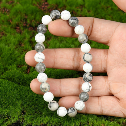 Confidence Bracelet：24Natural Stone Bracelet，Adopt8mm Map Stone and White-Barked Pine，Very Suitable11Moonstone and Year-round Wear - Suitable for Teachers、Graduates and Friends