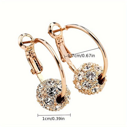 Glittering Lucky Ball Earrings Design，Perfect for Girls and Ladies，Birthday and Christmas Gifts，High Quality Jewelry