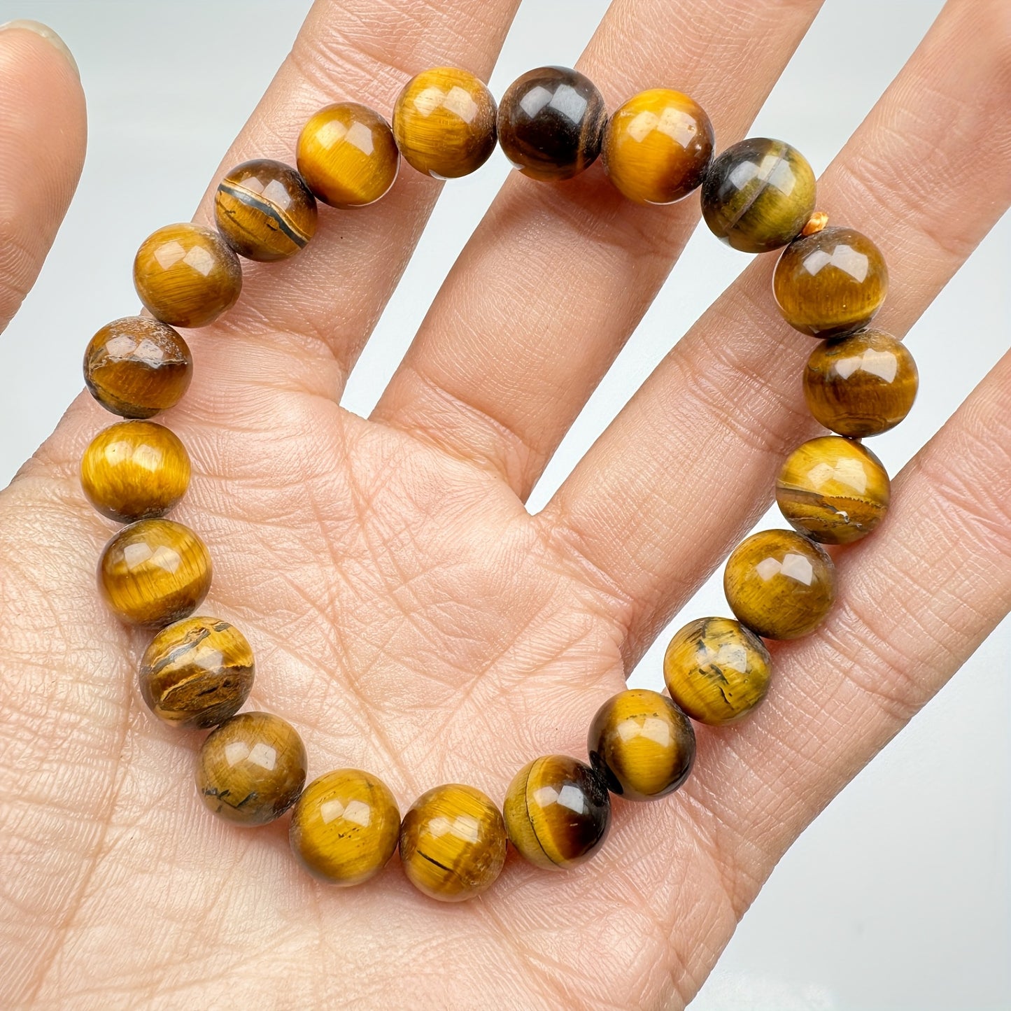 Fashion Yellow Tiger's Eye Bracelet - 3.16Inch Natural Stone，Perfect Choice for Home Decoration and Gifts