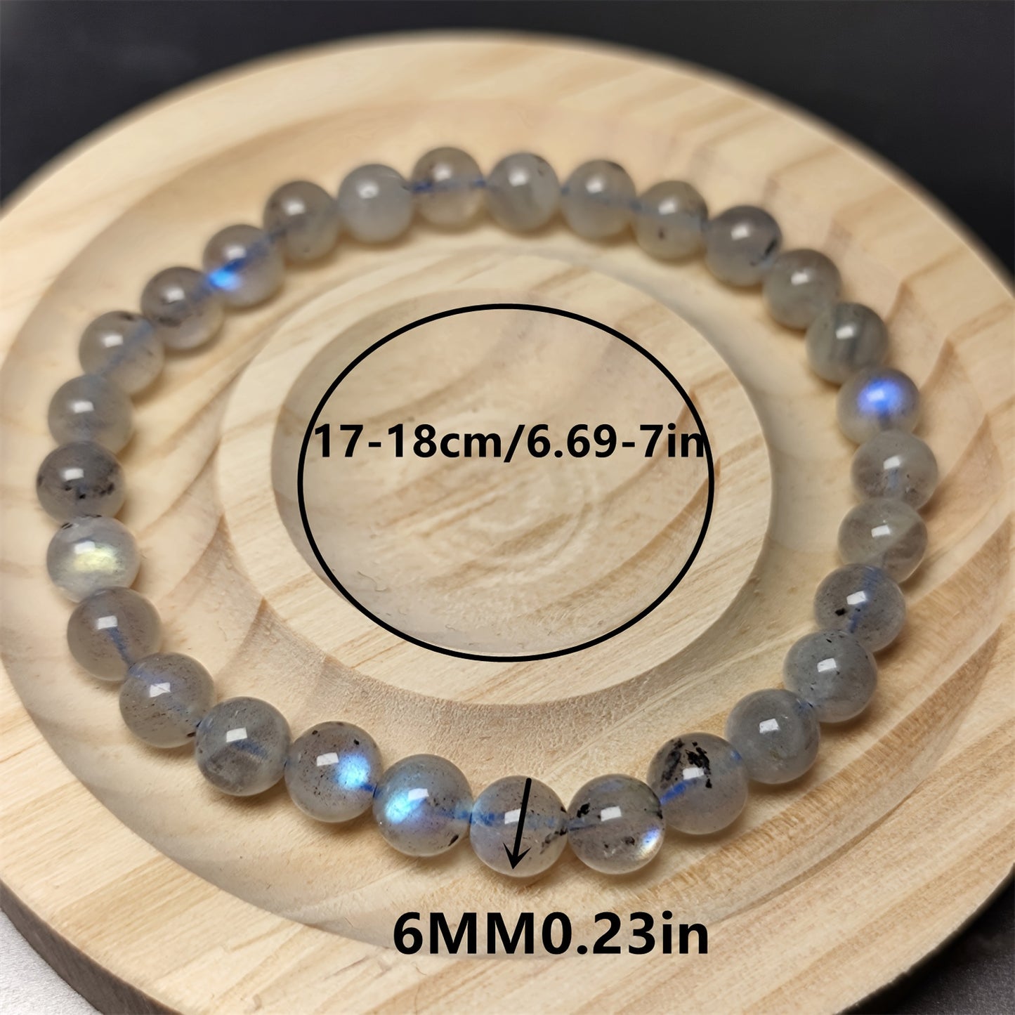 Retro Style Natural Labradorite and Moonstone Bracelet - Perfect Gift for Unisex