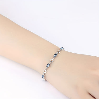 Elegant Bohemian Bracelet，Aquamarine Crystal Coating，Suitable for Daily Wear and Gifts，Perfect Christmas Gift，Four Seasons Universal Accessories