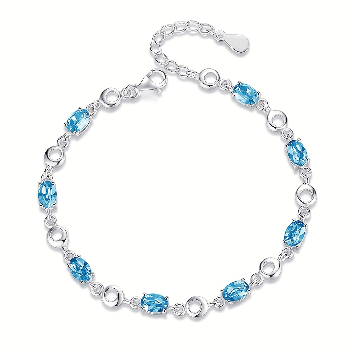 Elegant Bohemian Bracelet，Aquamarine Crystal Coating，Suitable for Daily Wear and Gifts，Perfect Christmas Gift，Four Seasons Universal Accessories