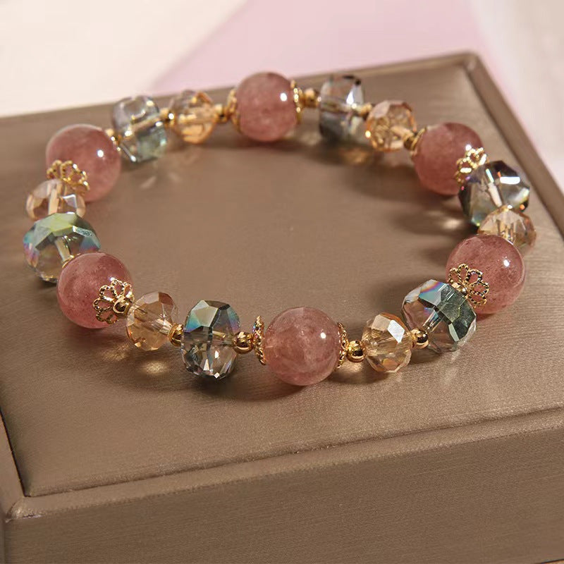 Bohemian Crystal-like Beads Bracelet - Elastic Non-Coated Gem Men's Ornament