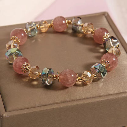 Bohemian Crystal-like Beads Bracelet - Elastic Non-Coated Gem Men's Ornament