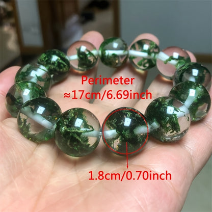 A Natural Green Ghost Fortune Bracelet，It Belongs to Lucky Aquatic Plants Series，A Bracelet with Beads，Relieve Anxiety，A Couple's Halloween Gift，A Collectible Souvenir。