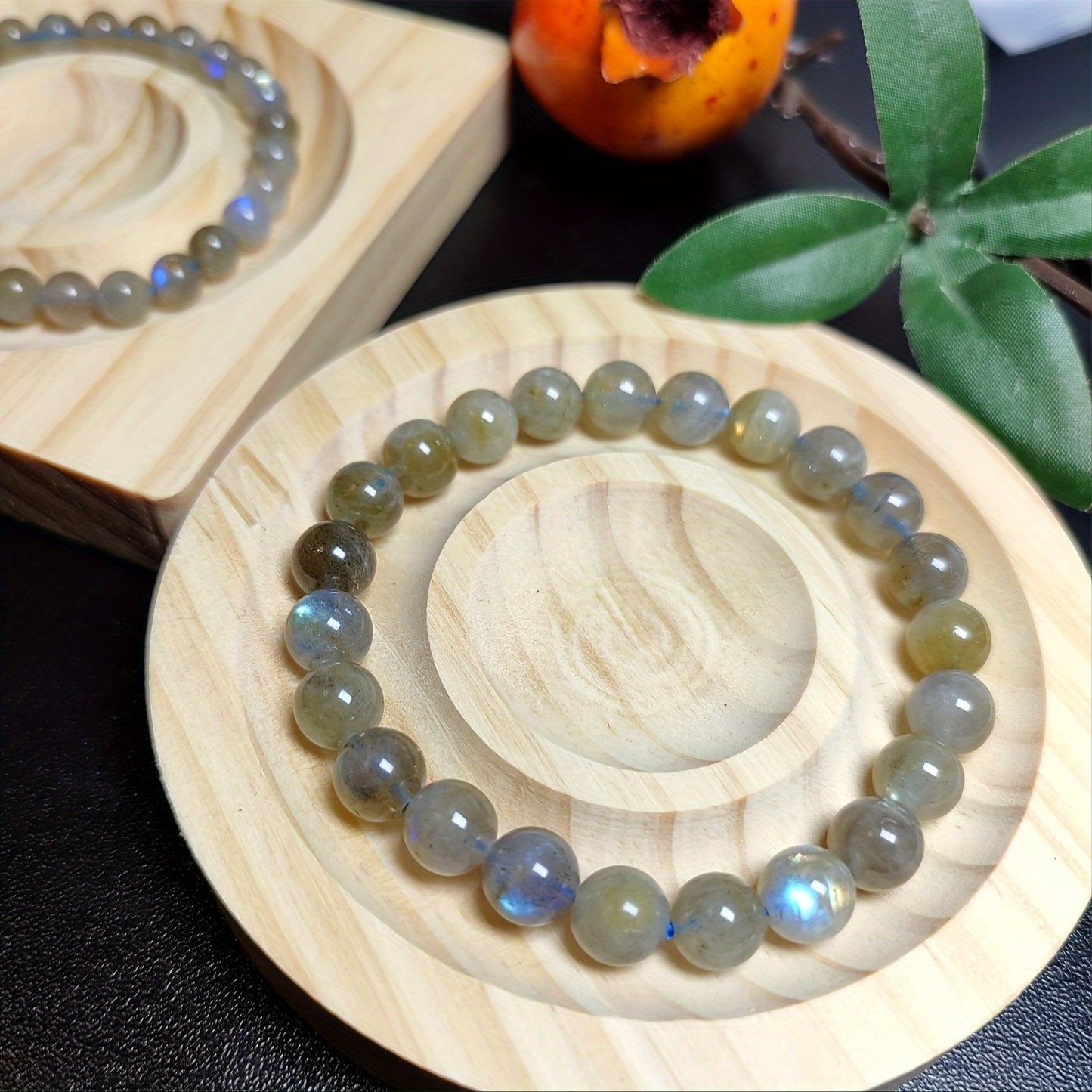 Retro Style Natural Labradorite and Moonstone Bracelet - Perfect Gift for Unisex