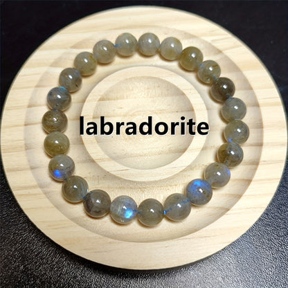 Retro Style Natural Labradorite and Moonstone Bracelet - Perfect Gift for Unisex