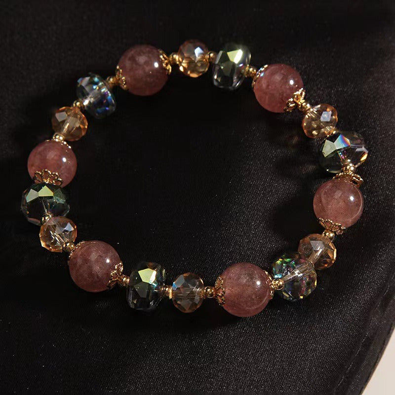 Bohemian Crystal-like Beads Bracelet - Elastic Non-Coated Gem Men's Ornament