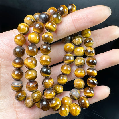 Fashion Yellow Tiger's Eye Bracelet - 3.16Inch Natural Stone，Perfect Choice for Home Decoration and Gifts