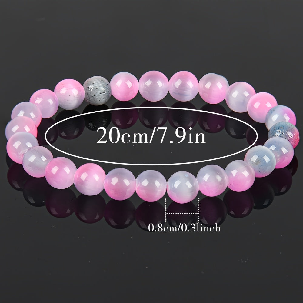 Bracelet with Opal Sparkling Crystal，Bring Peace and Wealth，Shiny Artificial Crystal Jewelry，Suitable as a Birthday and Christmas Blessing Gift，Symbol of Good Luck and Love。