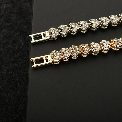 New Elegant Roman Crystal Simplicity Bracelet Full Zircon Hot Selling Bracelet Ladies' Birthday Present