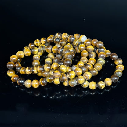 Fashion Yellow Tiger's Eye Bracelet - 3.16Inch Natural Stone，Perfect Choice for Home Decoration and Gifts