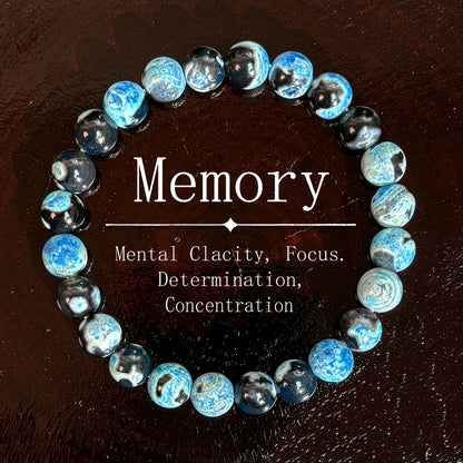 Elegant8mm Blue Fire Agate Bracelet - Natural Stone，Bring Relaxation and Clarity，Perfect Gift for Women