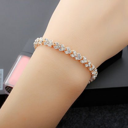 New Elegant Roman Crystal Simplicity Bracelet Full Zircon Hot Selling Bracelet Ladies' Birthday Present