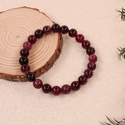 Handmade Women's Garnet Energy Bracelet - Elegant Natural Stone，Promote Mental Balance and Adjustment，Perfect for Parties and Festivals，Four Seasons Multifunctional Accessories