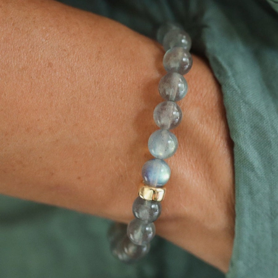 Natural Stone Labradorite Bracelet High Quality Beads String Bracelet Elegant Retro Design