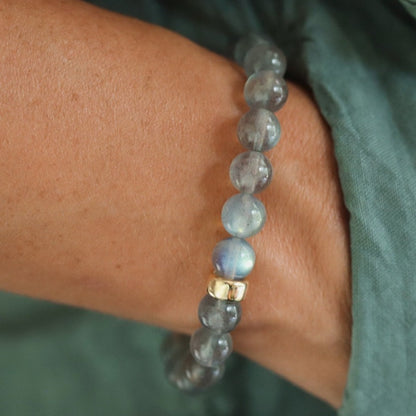 Natural Stone Labradorite Bracelet High Quality Beads String Bracelet Elegant Retro Design