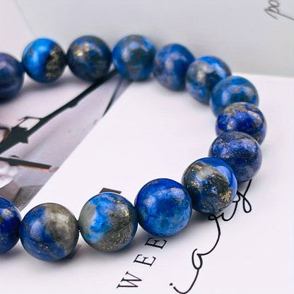 【Magic Crystal】Real Natural Natural Sapphire Crystal Ball Bracelet - September Birthday Stone - Artificial Gemstone Jewelry，Same Style for Men and Women - Christmas、New Year's Day、Valentine's Day、Easter Gift