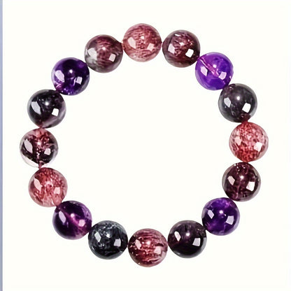 Super Beautiful Crystal Super Seven Bracelet，Purple、Red、Yellow，Super Golden Strawberry Flowers，Super Beautiful Crystal Bracelet，It Is the First Choice for Gifts。