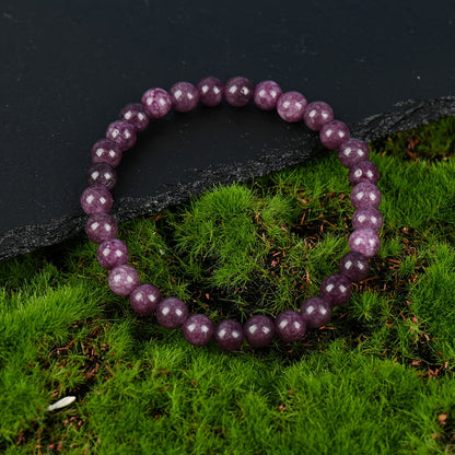 1 Handmade Garnet Bracelet - 6 mm January Birthday Stone，Symbolizing Longevity and Natural Insight，Enhanced Energy and Peace Bead Bracelet，Perfect Gift for Positive Energy and Chakras Balance