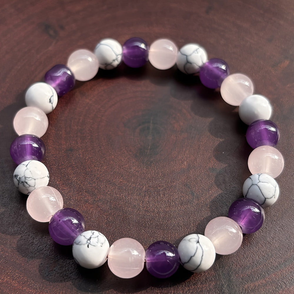 Stone Bead Bracelet，for Emotional and Spiritual Balance - Perfect Anniversary Gift，Suitable for Men and Women，Promote Calm