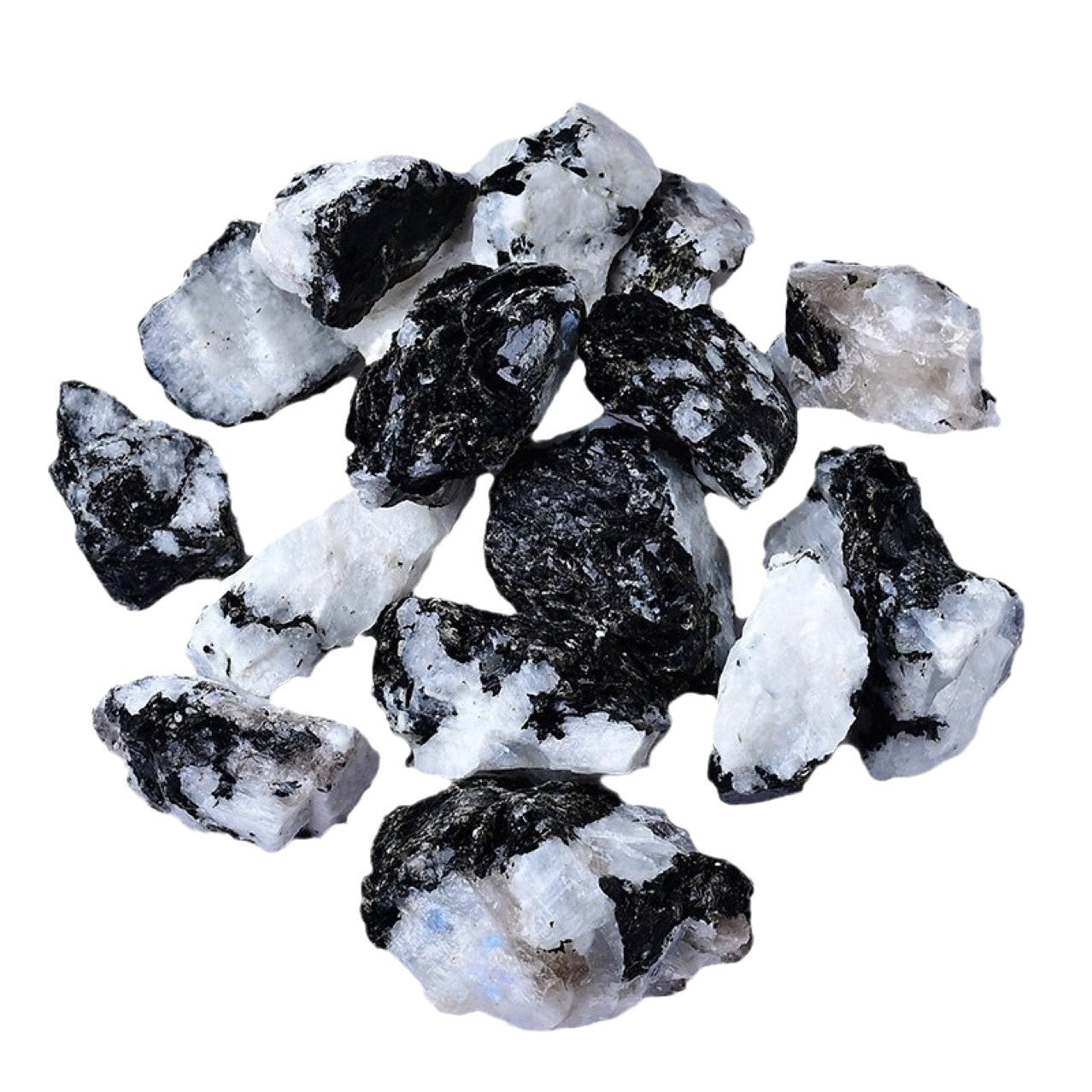 Natural Black and White Moonlight Crystal Stone Aromatherapy Stone Fragrant Stone Crystal Degaussing Flower Pot Fish Tank Decoration Ornaments Wholesale