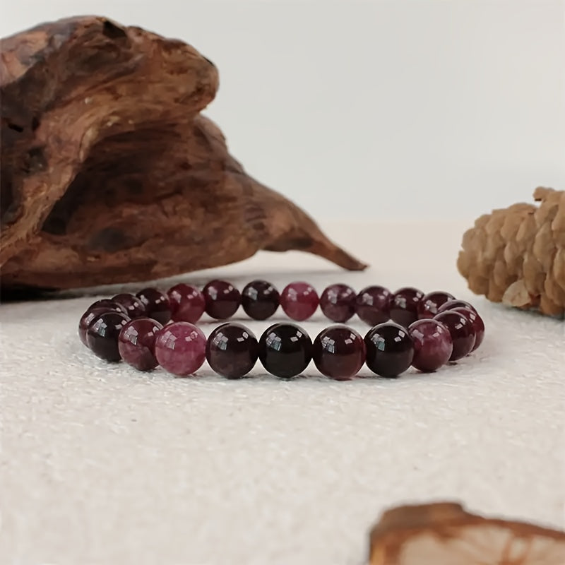 Handmade Women's Garnet Energy Bracelet - Elegant Natural Stone，Promote Mental Balance and Adjustment，Perfect for Parties and Festivals，Four Seasons Multifunctional Accessories