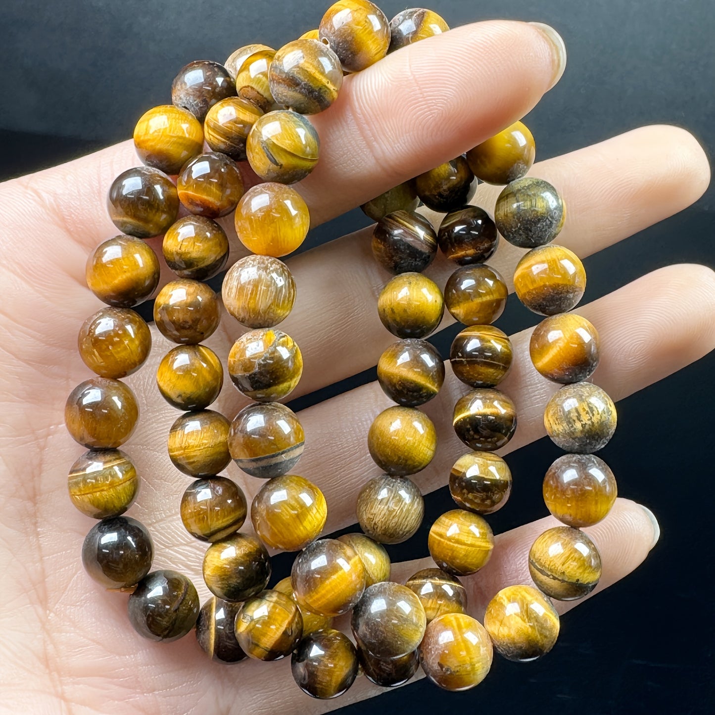 Fashion Yellow Tiger's Eye Bracelet - 3.16Inch Natural Stone，Perfect Choice for Home Decoration and Gifts