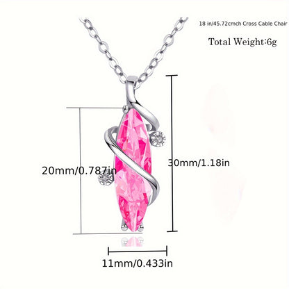 14k Women's Gold-Plated Rotating Horse Eye Crystal Pendant Necklace Suitable for Female Wives、Mother's Day Anniversary Wedding and Birthday Gift for Girlfriends and Daughters