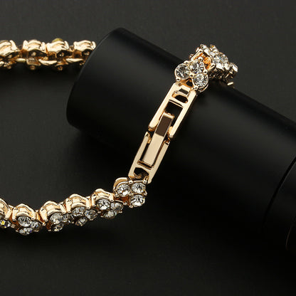 New Elegant Roman Crystal Simplicity Bracelet Full Zircon Hot Selling Bracelet Ladies' Birthday Present