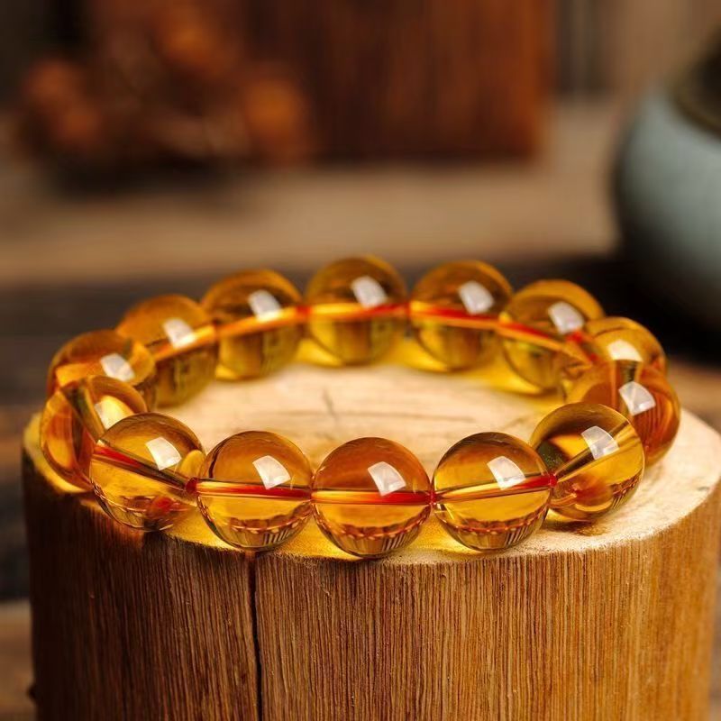 Elegant Citrine Bead Bracelet - Men's and Women's Fashion Accessories