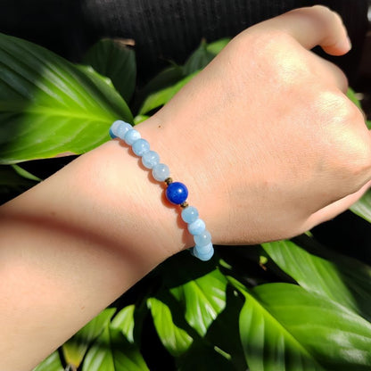 Elegant Natural Aquamarine Bracelet，Perfect Gift for Family and Friends