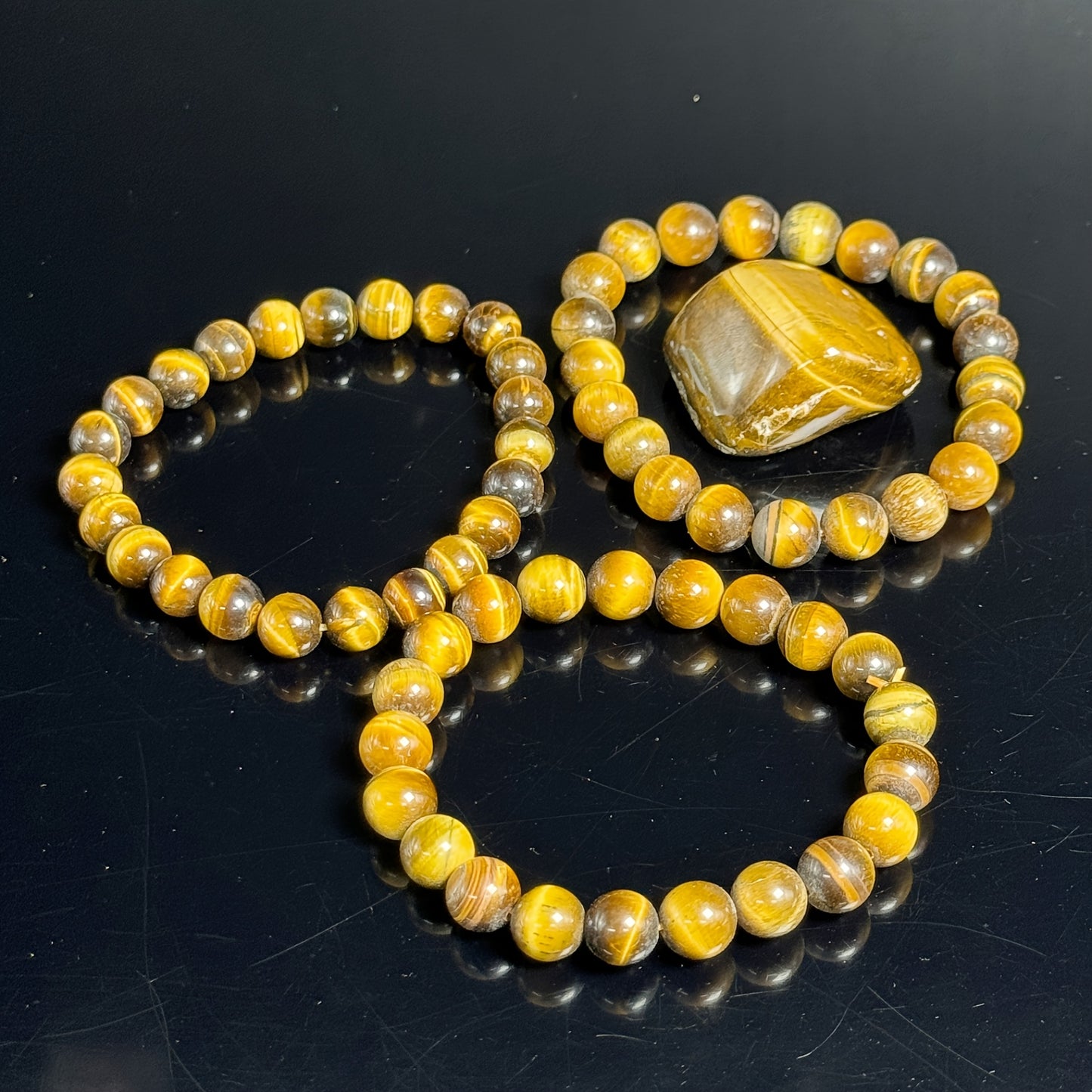 Fashion Yellow Tiger's Eye Bracelet - 3.16Inch Natural Stone，Perfect Choice for Home Decoration and Gifts