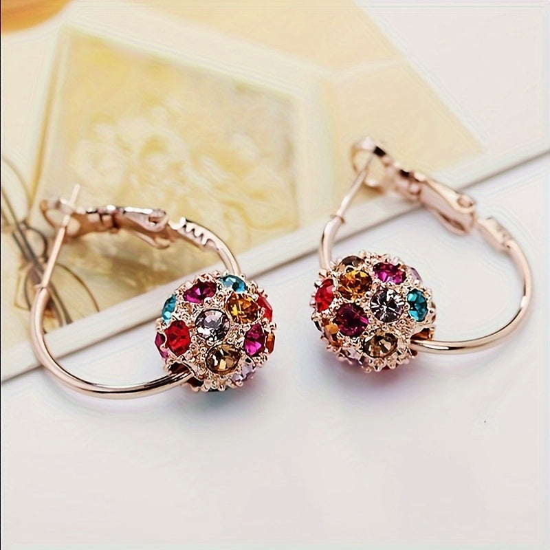 Glittering Lucky Ball Earrings Design，Perfect for Girls and Ladies，Birthday and Christmas Gifts，High Quality Jewelry