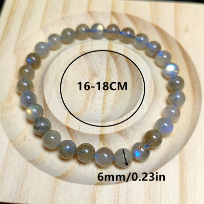 Retro Style Natural Labradorite and Moonstone Bracelet - Perfect Gift for Unisex