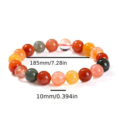 Natural Color Hair Crystal Beads Fu Lu Shou Crystal，Yellow Rabbit Fur、Red Rabbit Fur、Green Rabbit Fur Crystal，Same Style for Men and Women，Couple Daily Simple All-Matching