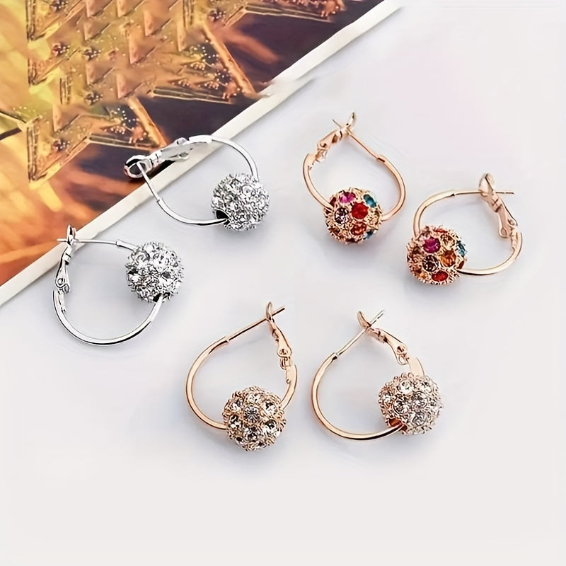 Glittering Lucky Ball Earrings Design，Perfect for Girls and Ladies，Birthday and Christmas Gifts，High Quality Jewelry