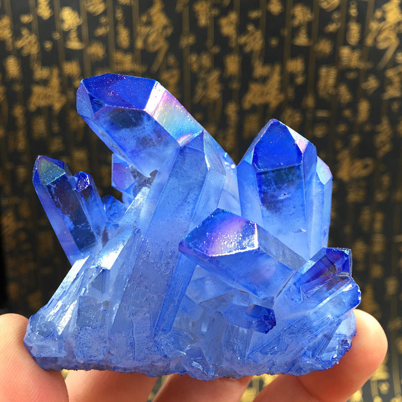 Special Offer Natural Small Blue Crystal Cluster Rough Stone Ornaments Degaussing Purification Specimen Collection