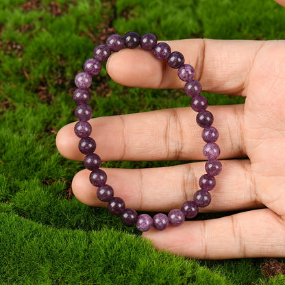 1 Handmade Garnet Bracelet - 6 mm January Birthday Stone，Symbolizing Longevity and Natural Insight，Enhanced Energy and Peace Bead Bracelet，Perfect Gift for Positive Energy and Chakras Balance