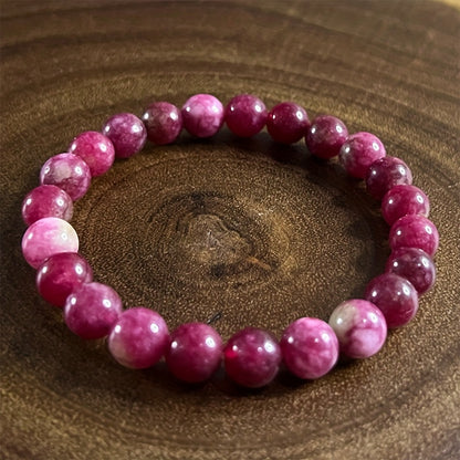 Natural Stone Wish Bracelet - 8mm round Beads，Bring Good Luck and Wealth，Stretchable Wish Stone，IDEAL GIFT